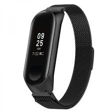 Xiaomi mi band 3, black. Curea Metalica Tip Plasa Pentru Bratara Fitness Xiaomi Mi Band 3 4 Cu Prindere Magnetica Negru Magline