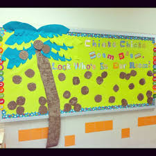 Chicka Chicka Boom Boom Class Bulletin Board Pictures Of The Students Teachers Go On The Coconu Class Bulletin Boards Classroom Bulletin Boards Ocean Themes