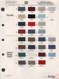 Land Rover Paint Chart Color Reference