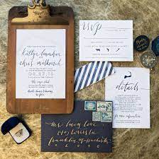 Gold Foil Dot And Navy Stripe Watercolor Wedding Invitation Cape Cod Wedding Cape Cod Wedding Invitations Wedding Invitations Personalised Wedding Invitations