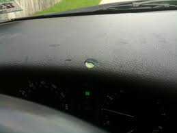 First, you'll have to make sure the surface is clean. Help Fix Hole Chip In Dashbaord Myg37