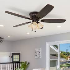 Shop Honeywell Glen Alden Oil Rubbed Bronze Hugger Ceiling Fan With 4 Light 52 Inch Overstock 16000080
