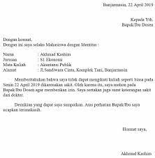 Apa itu surat izin ketika … 15 Contoh Surat Izin Tidak Masuk Kuliah Untuk Mahasiswa Lezgetreal