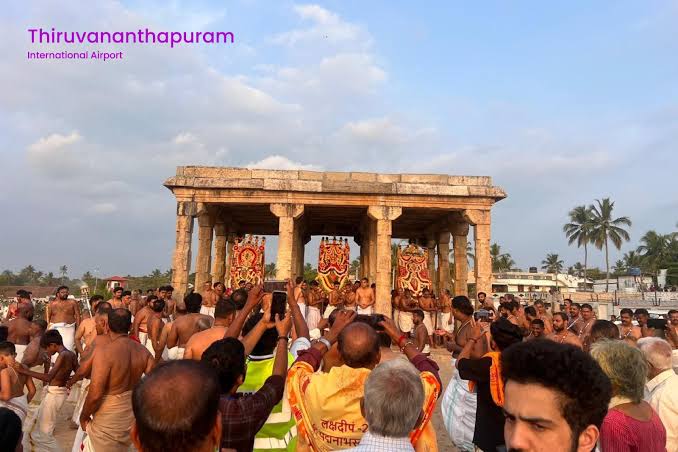 As the Arattu procession of Sree Padmanabhaswamy Temple made its sacred journey across our runway, it carried with it a deep connection to Kerala's heritage and devotion. At #ThiruvananthapuramAirpor