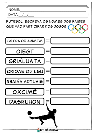 Este caderno de atividades para trabalhar o tema das olimpíadas contém 12 atividades além de alguns joguinhos que você pode utilizar com as suas turminhas, confira abaixo alguns trechos e baixe o caderno completo no link logo após: Kit Olimpiadas Atividades Jogos Olimpicos 2021 5 So Escola