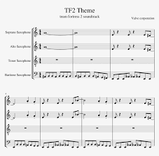 Tf2 Theme Sheet Music For Soprano Saxophone Alto Saxophone All Star Tenor Sax Free Transparent Png Download Pngkey