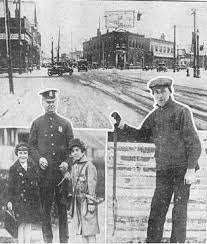 The intersection of Bailey avenue, Abbott road and Triangle street (now South Park) in 1930! During those days people, especially out of towners, were having difficulty finding their way downtown from the
