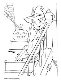 Make sure to check out our entire collection of free halloween coloring pages! Halloween A Little Witch And A Halloween Pumpkin Coloring Page Halloween Coloring Pages Witch Coloring Pages Halloween Coloring