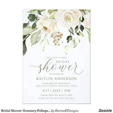 Bridal Shower Greenery Foliage White Watercolor Invitation Zazzle Com In 2021 Bridal Shower Invitations Templates Bridal Shower Invitation Wording Spring Bridal Shower Invitation