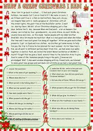 What A Great Christmas I Had Reading Christmas Reading Christmas Reading Comprehension Christmas Worksheets
