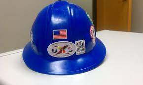 My Hardhat With The New Qr Code Decal Hard Hats Promo Items Company Logo