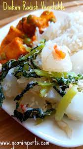 (back then i didn't specify it. Mullo Bhaji White Daikon Radish With Grated Coconut Recipe Goan Recipes