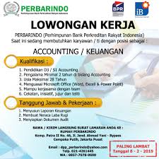 Cari lowongan kerja dan segera lamar pekerjaan. Lowongan Pekerjaan Staff Accounting Di Perbarindo Pusat Perbarindo