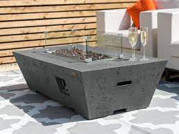 The cost of running an outdoor gas heater is usually less expensive than the cost of running an electric one. Nova Outdoor Living Gladstone Gas Fire Pit With Wind Guard Firepit And Fire Bowl At Mattressman