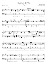 Bluebird Naruto Shippuden Op 3 Sheet Music For Piano Solo Musescore Com Naruto shippuden blue bird violin cover by alan milan. bluebird naruto shippuden op 3 sheet