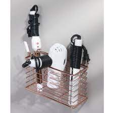 Mdesign Wall Mount Hair Care Tool Rack Holder For Hair Dryer Metal Wire Graphite 4 X 10 2 X 5 8 Hair Care Tools Tool Rack Hair Tool Organizer