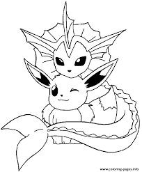 Download and print these pokemon vaporeon coloring pages for free. Vaporeon And Eevee Coloring Pages Printable