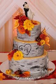2 Tier Birch Tree Wedding Cake Birch Tree Wedding Cake But With An Owl Couple Topper And No Flowers Birch Tree Wedding Wedding Cake Pictures