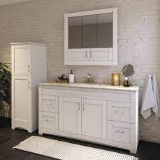 They offer a visual break in the cabinetry and can be used to create dimension and as an accent in the kitchen. Magick Woods Elements Brighton 36 W X 35 H Tri View Medicine Cabinet At Menards