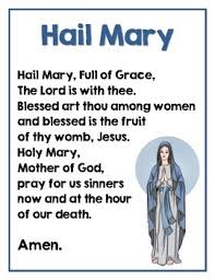 D g d hail mary, full of grace, g d the lord is with you, g d blessed are you among women, c g d and blessed is the fruit of your womb, jesus. Hail Mary Prayer Poster By Faithhopelovelearn Teachers Pay Teachers