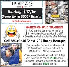 Maybe you would like to learn more about one of these? Hands On Paid Training Tpi Arcade Inc Arcade Ny