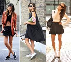 10 Ways Of Wearing Running Shoes And Sneakers With Dresses Fashion Sports Shoes Outfit How To Wear Sneakers