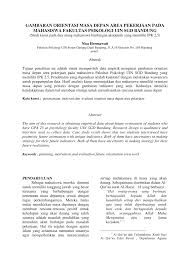 Sebuah cerpen biasanya terdiri atas 5 elemen. Pdf Gambaran Orientasi Masa Depan Area Pekerjaan Pada Mahasiswa Fakultas Psikologi Uin Sgd Bandung