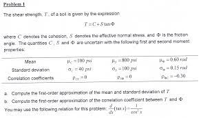 The direct shear test 2. The Shear Strength T Of A Soil Is Given By The Chegg Com