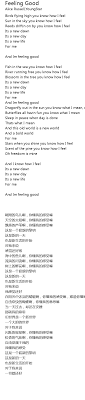 Feeling Good Lyrics Follow Lyrics