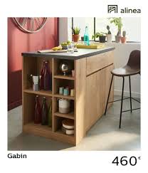 ilot central de cuisine en bois avec rangement reversible l140cm naturel gabin 140x69 cm ilot central de cuisine ilots central cuisine meuble salle a manger cuisine bois