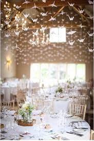 1000 Stunning Cranes At The Wedding Of Adele Bill At Hyde Barn Origami Wedding Paper Crane Wedding Venue Decor