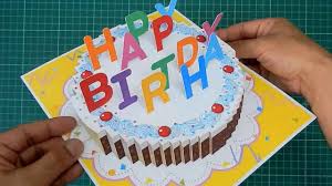 The greeting card closed when it looked an ordinary, but after open, 3d butterfly will be up. Diy 3d Happy Birthday Cake Card Popup Card Tutorial Latest Collection Of Happy Birthday Wishes