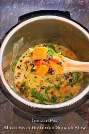 Butternut Squash Black Bean Stew Instantpot Recipe In 2020 Bean Stew Butternut Squash Black Bean Black Bean Stew
