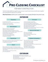 Check spelling or type a new query. Building A House Grab This Free Printable Pre Closing Checklist Making Lemonade