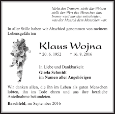 Ein solcher krieg würde vor allem für serbien politische verluste mit sich bringen. Traueranzeigen Von Klaus Wojna Franken Gedenkt De