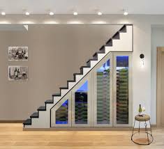 Top buyers of stair cabinet from around the world. Brushed Stainless Modular Under Stairs Wine Cabinet Minimalistisch Treppen Los Angeles Von Vinotemp