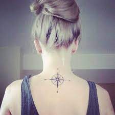 15 Compass Tattoo Designs For Both Men And Women Pretty Designs Neck Tattoos Women Back Of Neck Tattoo Compass Tattoo