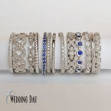 Gabriella Stackables Stafford Jewelers Cincinnati Ohio White Gold Engagement Rings Unique Vintage Engagement Rings Art Deco Diamond Wedding Bands