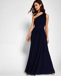Ted Baker One Shouldered Maxi Dress Navy Bridesmaid Dress One Shoulder Bridesmaids Dre Long Bridesmaid Dresses Navy Bridesmaid Dresses