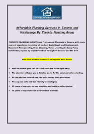This helps us to offer a variety of heating, plumbing and drain cleaning solutions at the most affordable prices. Ppt Affordable Plumbing Services In Toronto Mississauga Powerpoint Presentation Id 7640023