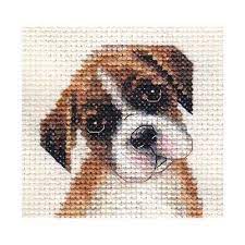 Pdf pattern with black and white symbols pdf pattern with color symbols information about strands and. Details About Boxer Puppy Dog Full Counted Cross Stitch Kit All Materials Fido Studio Cross Stitch Animals Cross Stitch Cross Stitch Embroidery