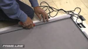 Turn these screws counterclockwise to loosen the wheels and lower. Sliding Screen Door Re Screening Youtube