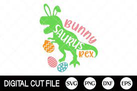 Download Easter Bunny Dinosaur Svg Funny Easter Svg Kids Shirt Dxf 1154668 Cut Files Design Bundles