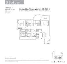The center core of the building is a 16 foot glass lobby which all the units circle. Queens Peak Floor Plan 3 Bedroom C7