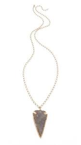Heather Hawkins Arrowhead Chain Necklace Shopbop Cool Necklaces Long Chain Necklace Necklace