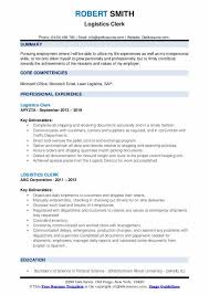 Curriculum vitae examples and writing tips, including cv samples, templates, and advice for u.s. Logistics Clerk Resume Samples Qwikresume