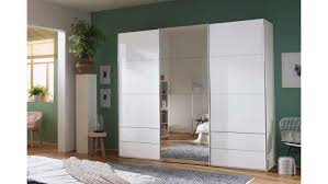 Hochwertige kleiderschränke für jeden geldbeutel von geprüften online shops. Schwebeturenschrank Orlando Weiss Hochglanz Spiegel 271 Cm