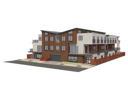Apartment Building 11 3d Model In 2020 Apartment Building 3d Model Building
