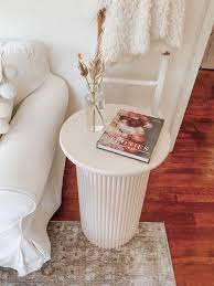 Diy Fluted Side Table Furniture Diy Diy Furniture Projects Decor