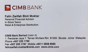 To carry out sales activities to increase sales revenue of our financial planning products. Personal Loan Cimb Bank Fatin Financial Advisor Facebook
